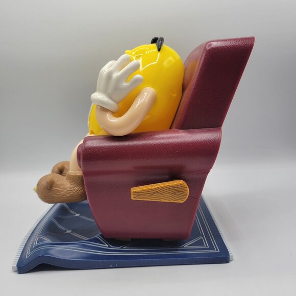 Vintage M&M Collectible Candy Dispenser Yellow Peanut MM on Recliner - Picture 5 of 9